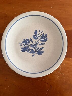 Pfaltgraff Blue Floral Stoneware Dinner Plate - White/Blue